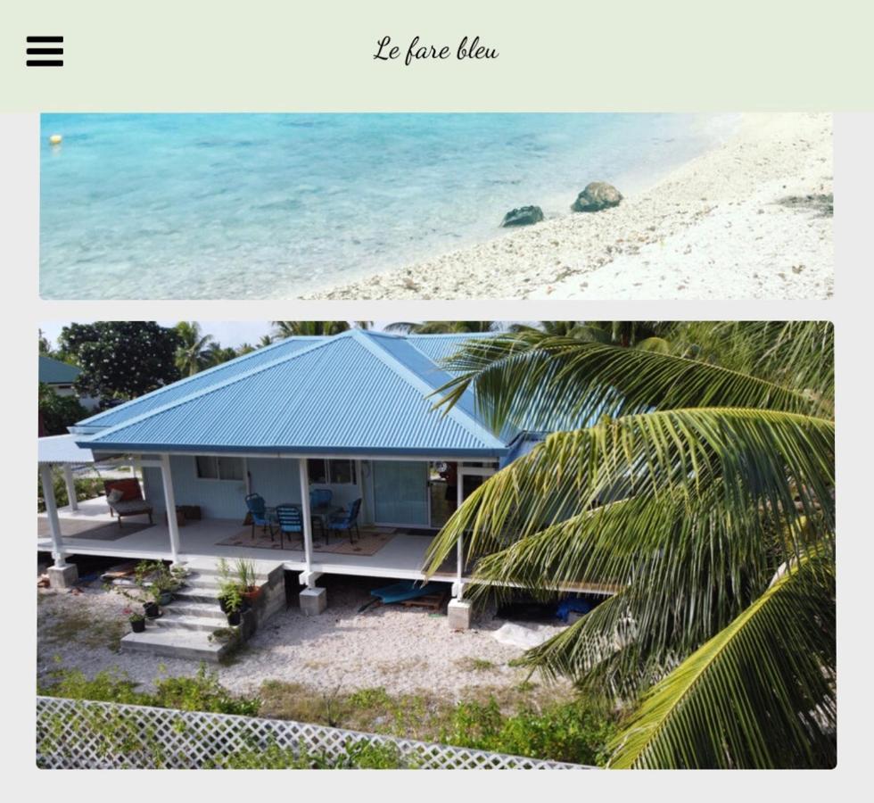 Le Fare Bleu Tiputa Rangiroa Apartment Exterior photo